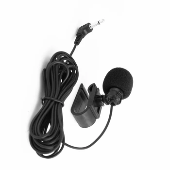 Специален автомобилен аудиомикрофон с дължина 3 метра, конектор 3.5 мм, стереомикрофон, мини жични Външен автомобилен микрофон за авто DVD-радио