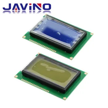 128 * 64 ТОЧКИ Жълто-зелен LCD модул 5 В син екран 12864 LCD дисплей с подсветка ST7920 Паралелен порт за arduino raspberry pi
