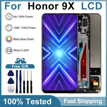 Висококачествен дисплей за Huawei Honor 9X Дисплей LCD Сензорен дисплей Дигитайзер за Честта 9X екран STK-LX1 LCD дисплей за Подмяна на компоненти
