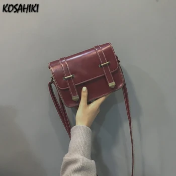 Реколта е Универсална чанта Ins Trendy Women ' s Handbas, Ежедневни Однотонная Корея чанта През рамо Y2k, Прости Модни Чанти През Рамо, Женски
