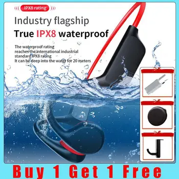 Bluetooth слушалки с костна проводимост X7 Безжични IPX8 Професионални спортни слушалки за джогинг MP3 IP68 32G Водоустойчив слушалки