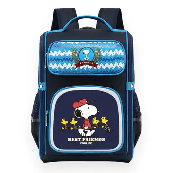Училищна чанта за защита на гръбначния стълб Снупи за момчета и момичета, Ученическа раница, Дишаща чанта за намаляване на натоварването на рамото, чанта