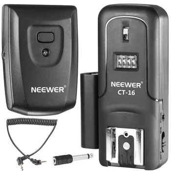 Neewer 16-Канален Безжичен Радиовспышка Speedlite Studio Trigger Set Стандартен Гореща Обувка: Предавател + Приемник за Canon/CT As-16