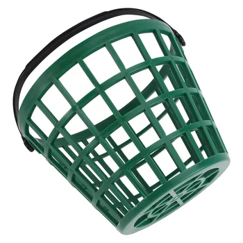 Количка-контейнер за топки за голф с Дръжка, Държач - Кофа за топки за голф (Зелен, опаковане 50шт)