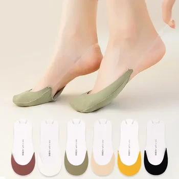 Полуподушечки Невидими Дамски Чорапи Candy за предната част на крака Цвят Тънък Едро Памук Японски Годишният прашка Прозрачен