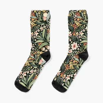 Реколта чорапи с флорални орнаменти, Чорапи, зимни ярки МОДНИ мъжки Чорапи, колани, Дамски