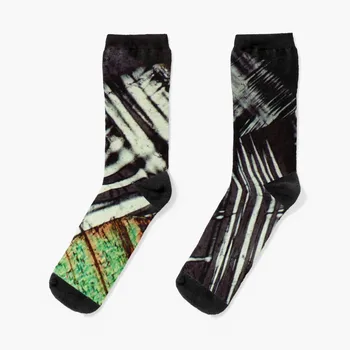 Чорапи с модел от фелдшпат и блок биотита - минерал в стила аниме, летни Чорапи за мъже и жени