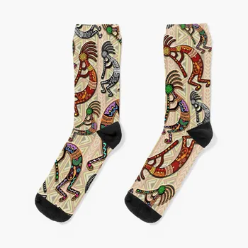 Чорапи с племенните шарени Цветове на дъгата Кокопелли спортни чорапи мъжки чорапи по поръчка за спорт и отдих, Луксозни дамски