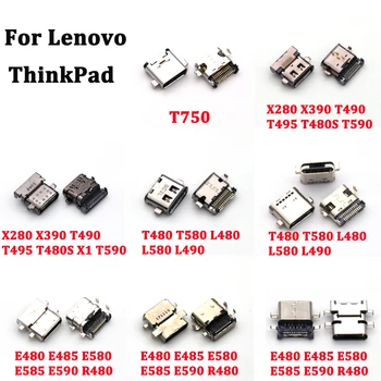 2 ЕЛЕМЕНТА Конектор Dc адаптер За Лаптоп Lenovo ThinkPad E480 E485 E580 E585 R480 E590 T750 T480 T580 L480 L580 L490 USB-Конектор Тип C