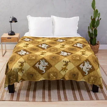 Клетчатое одеяло със златен елен, луксозна утепленная легло, Лятно спално бельо, одеяла реколта