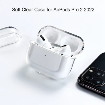 Прозрачен за airpods Pro2 2022 Мек силиконов калъф за airpods Pro 2 3 1 Прозрачен калъф за слушалки Airpod Pro