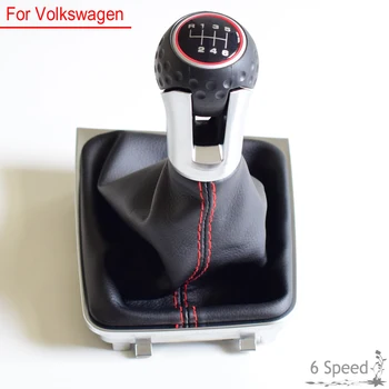Дръжка на скоростния В Комплект С Пыленепроницаемым Кожен Калъф За Обувки VW Golf 7 MK7 VII GTI GTD 2013-2018 Ръчна 5 6 Степенна