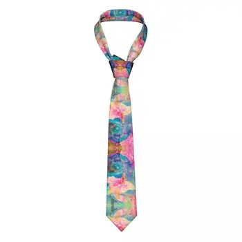 Вратовръзки с разноцветни рози, мъжки тесни вратовръзки от полиестер ширина 8 см, Акварелни вратовръзки за мъжете, Костюми, Аксесоари, Вратовръзка, Сватба