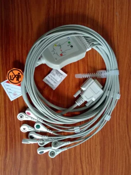 Съвместимост с 15-пинов кабел Nihon Kohden, ECG-1250, ECG-1350, ECG-9101/9130/9132/9620, състоящ се от цели кабел с 10 заключения и защелкивающихся кабели, IEC