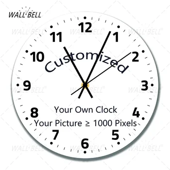Създайте Свои Собствени Кръгли Стенни Часовници, Безшумни, Не Тикающие Стенен Часовник, Регулиране на Часовници, Персонални Дървени Часовници САМ Home Decor WB089