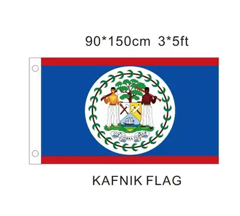 КАФНИК, национален флаг в света, на пишеща машина от стопроцентного полиестер, знамена и флагове на Белиз с размери 3 * 5 метра, трайни банер