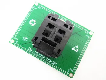 IC51-1004-814-2 LQFP100 ХНВ-TQFP100-0,65-Стъпка потапяне 0,65 мм Тест адаптер за изгаряне на чип на Изпитателния стенд за гнезда за тестване контакти