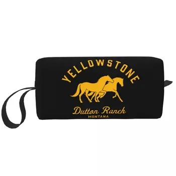 Дамски косметичка Дътън Ranch Yellowstone, скъпа косметичка за грим с голям капацитет, чанти за съхранение на козметични консумативи