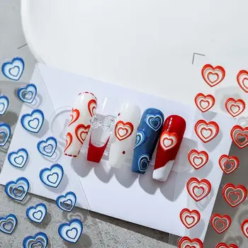 Пеперуда Пекинската Опера Самозалепващи стикери за нокти с формата на сърце Флорални Стикери за нокти, Декорации за нокти, Аксесоари за маникюр