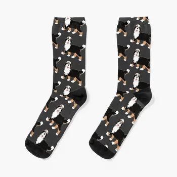 Три-цветни чорапи Bernedoodle за спорт и отдих, happy socks, мъжки чорапи, дамски