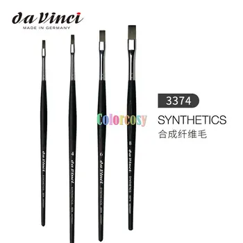 Азиатската Серия Limitet Da Vinci Synthetics 3374 Студентски Плосък, Акварел Четка От Синтетични Влакна, С Високо Качество