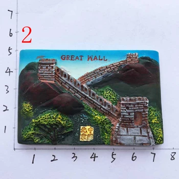 Китайската атракция на Великата Китайска Стена туризъм сувенири етикети на хладилника функции релефни декорации за дома магнитни стикери