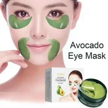 Колаген маска с авокадо, Натурален Хидратиращ гел за кожата Около очите 60, свързани с възрастта Премахване на Тъмни петна, кръгове под очите, защитава от Q8A1