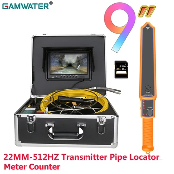 GAMWATER 7-инчов Канализационната DVR Камера с Локатором 512 Hz Видео Бороскоп За Разглеждане на Тръби 22 MM IP68 HD 1000TVL Ендоскопска Система