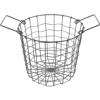 Селски кръгла желязна кошница за съхранение на дърва за огрев, улица (черни) кошница за сеч