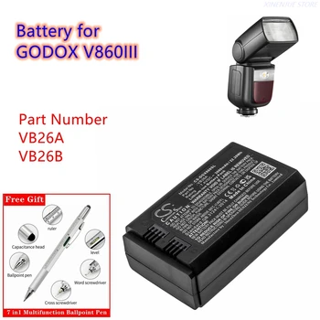 Батерия Стробоскопического осветление 7,4 В/3000 mah VB26A VB26B за GODOX V860III, GODOXV860iii