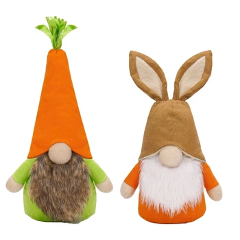 Великден Джудже Пролетно Безлични играчка Уникален Великденски Заек Морков Мека играчка, Подарък за Директна Доставка на