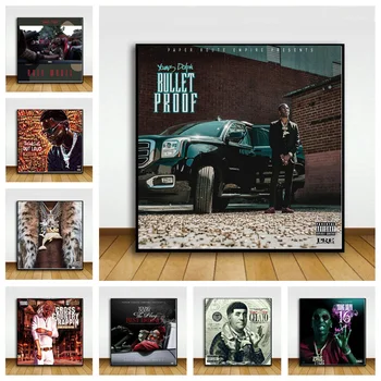 Плакат и щампи R. I. P. Млад Долф Рапърът Хип-хоп албум на Звездата на Картина върху платно Стенни картина на Изкуството на украса на хола