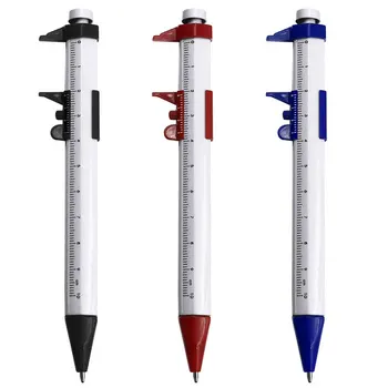 Штангенциркуль, химикалка химикалка, Образователна състав, канцеларски материали 0-100 мм, штангенциркуль 2 в 1, богат на функции химикалка химикалка с валяк