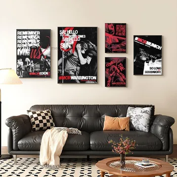 1бр Модерен Начало декор Стенопис My Chemical Romance Група Плакат, Стикер Спалня Кафе Стенно изкуство окачване на картини за Декорация