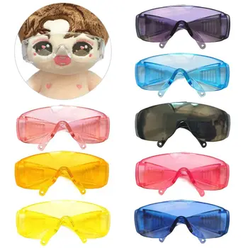 Аксесоари за мини-плюшени кукли, подарък за момичета, Очила за плюшени кукли, Скъпа рамка във формата на сърце за кукли 20 см, Цветна ски очила