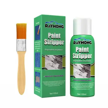 100 мл Средство за премахване на боя от метал, Быстроэффективная течност за премахване на боя с четка за премахване на ръжда с автомобили и мотоциклети