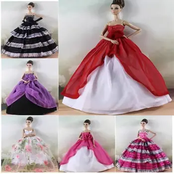 Куклено сватбена рокля ръчна изработка 2023, най-новите модни и ежедневни облекла, дрехи за партита, аксесоари за кукли, кукла 30 см