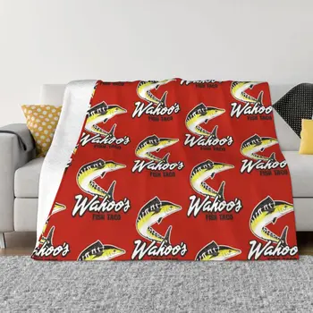 Каре Wahoo's Fish Тако Resto Пушистое мохнатое одеяло Луксозно одеяло на дивана, Коварен пушистое