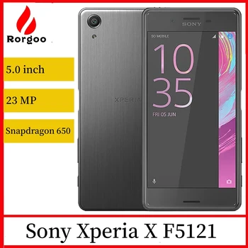 Sony Xperia X F5121 Оригинален Отключени 3 GB оперативна памет И 32 GB ROM 5,0-инчов Шестиядерный Android 23-Мегапикселова Камера С една Сим-карта 1080P WIFI Мобилен Телефон