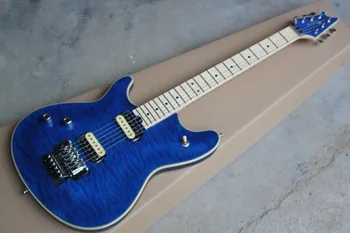 синя тапицерия електрическа wolfgang за левичари модел Еди Van Halen китара lefty wolfgang безплатна доставка