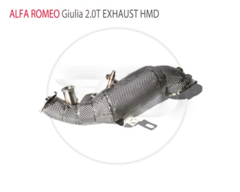 На изпускателния колектор от неръждаема стомана HMD за автомобилни аксесоари Alfa Romeo giulia 2.0 T с колектор каталитичен конвертор, без да патрубка Котка