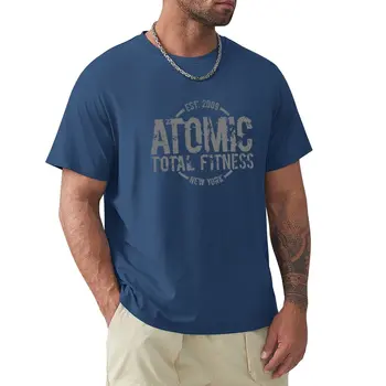 Тениска с накара Atomic Total Fitness, скъпа, облекло от аниме, эстетичная дрехи, спортни ризи, мъжки