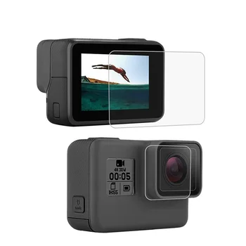 Защита на LCD Екрана Обектив от Закалено Стъкло с Go Pro Gopro Hero 5 6 7 Hero5 Hero 6 Hero7 Защитно Фолио на Капака на Обектива на Камерата
