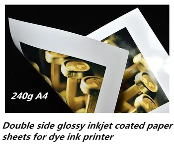 240 г A4paper Двустранна гланцирана фото хартия за мастилено-струен печат на хартия с художествен покритие фотохартия