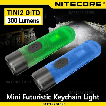 Оригинален ключодържател NITECORE TIKI GITD, мини-лека нощ, EDC фенерче, работно фенерче, джобен фенер, светлинен