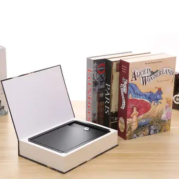 Книгата сейф, декоративна кутия за пароли, изискан паричен кутия, отличен червени книгата сейф, Таен, скрит банка монети