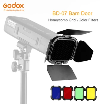 Вратата на бараката Godox BD-07 с подвижна клетъчна мрежа 4 цветни гелевыми филтри за Godox AD200 Pocket Speedlite