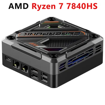 SZBOX AMD Ryzen 7 7840HS Мини-КОМПЮТЪР DDR5 5600 Mhz 32 GB 1 TB PCIe4.0 NVMe SSD USB4 2,5 G LAN WIFI6 BT5.2 Настолни компютърни игри