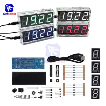 diymore 51 Едночипов цифров часовник с led дисплей, управление на осветлението, Дата/Време/Температура, Звукова аларма, Електрически модул за обучение набор от