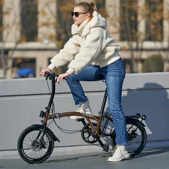 16-инчов трехскоростной сгъваем велосипед, Шестиступенчатый пътен под наем, дисковата спирачка, трехскоростная Стоманена рамка на мотор